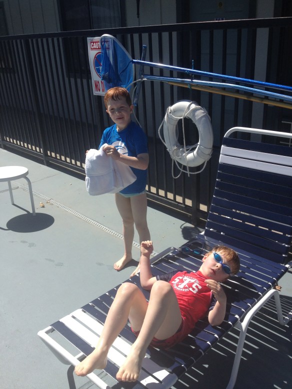 Our hotel had a swimming pool!